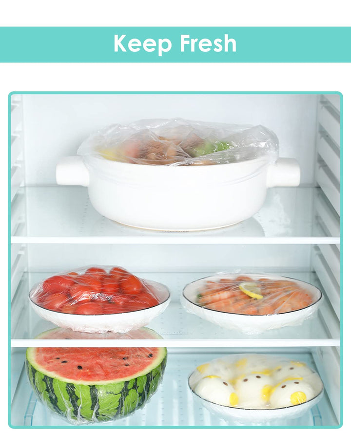 100PCS Disposable Shower Caps, Plastic Clear Hair Cap Large Thick Waterproof Bath Caps for Women, Hotel Travel Essentials Accessories Deep Conditioning Hair Care Cleaning Supplies(20.5")