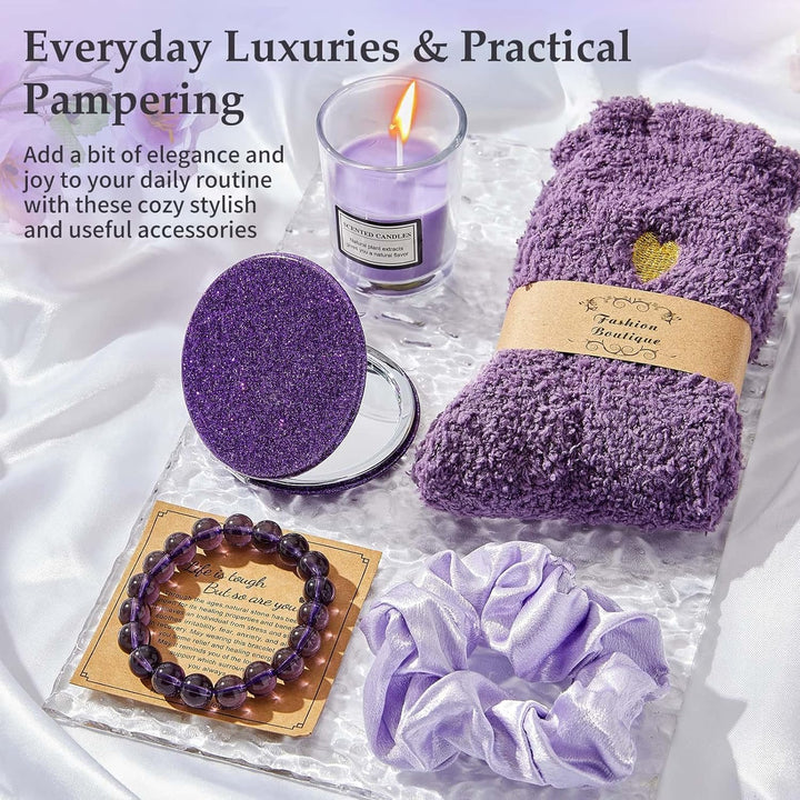 Advent Calendar 2025 Adult Women -24 Days of Christmas Advent Calendar for Mom, Wife, Girlfriend, Sister, Her - Lavender Spa Gifts Basket Set Includes Coffee Mugs, Scented Candle, Bath Salt, Soap