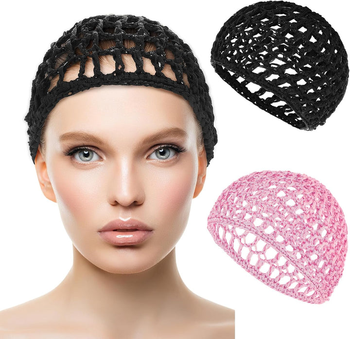 Wig Cap Thick Long Hair Caps Adjustable Net Mesh Braided Weaving Making Crochet Sew Weave Fishnet Grip Headband