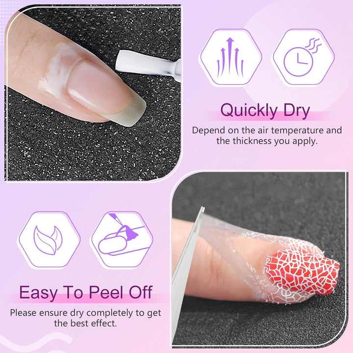 Gel Polish Liquid Latex for Nails: 15ML Nail Latex Peel off Nail Polish Barrier Cuticle Guard Protector for Airbrush Nail Art Liquid Latex with Tweezers Home DIY Nail Art Salon for Women