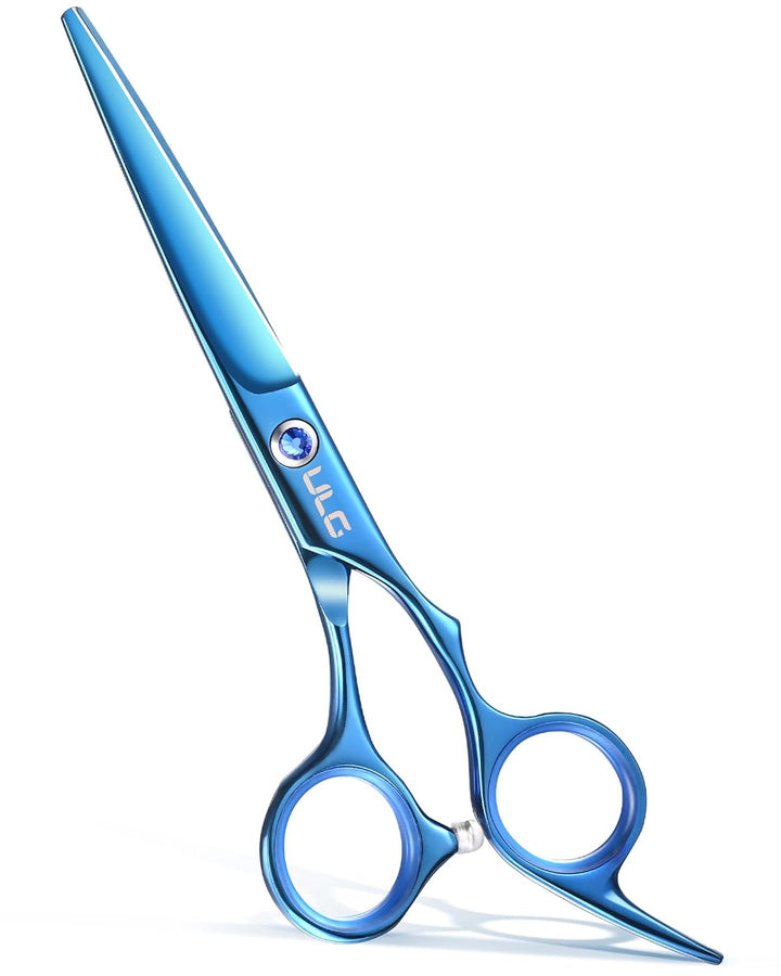 Hair Cutting Scissors,  Professional Hair Scissors 6.5 Inch Right-Hand Razor Edge Barber Shears Salon Hair Cutting Shears Made of Japanese Stainless Steel, Hand Sharpened Blue