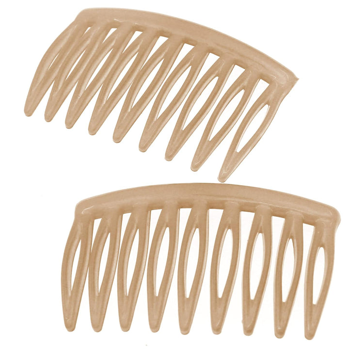 Paris AD825/2 French Hair Side Comb, Small, Curved Tortoise Shell French Twist Hair Combs Decorative, Strong Hold Hair Clips for Women Bun Chignon Up-Do Girls Hair Accessories, Made in France