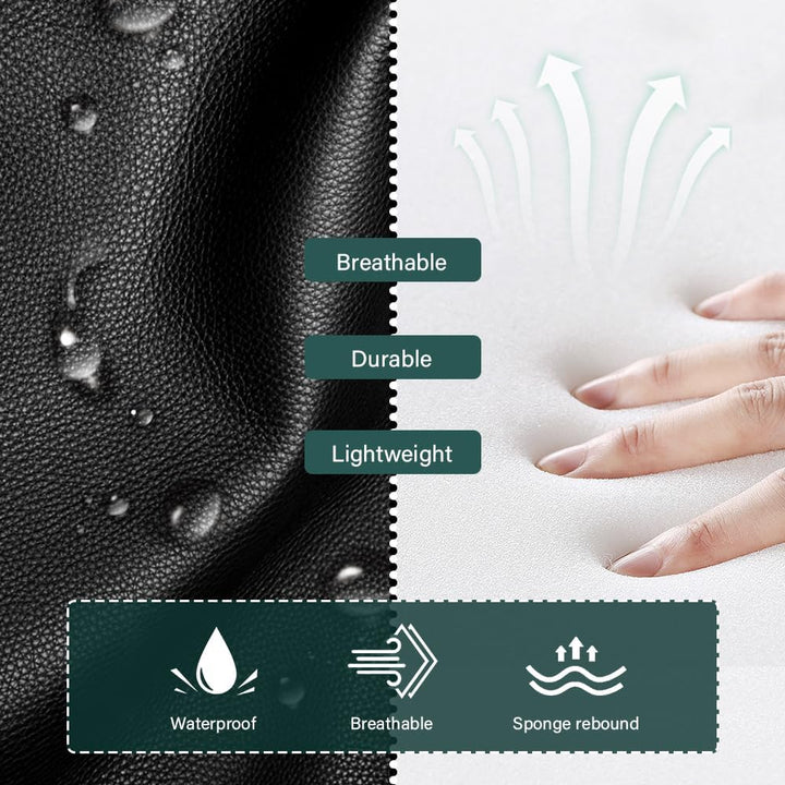 Black Square Minimalist Swivel Stool with Wheel for Work SPA Shop Massage Height-Adjustable and Cost-Effective Rolling Stool Chair with Back