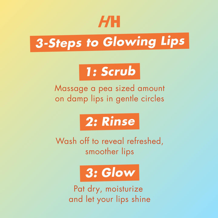 Turmeric Lip Scrub with Vitamin C – 100% Natural Vegan Exfoliant for Dark Dry Chapped Lips – Deep Conditioning Sugar Polish 1Oz