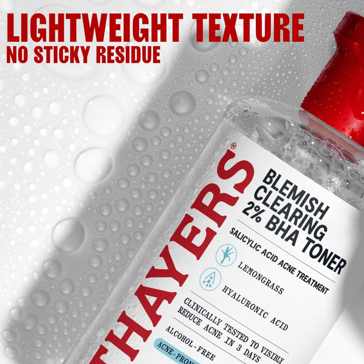 Blemish Clearing Salicylic Acid Toner, Acne Treatment Face Toner with 2% Salicylic Acid, Soothing and Non-Stripping Skin Care, 12 Fl Oz