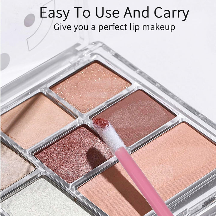 100PCS Lip Applicators Disposable, Lips Wands Lip Brush Applicator Lipstick Brush Lip Gloss Applicator Mascara Brush Makeup Tool