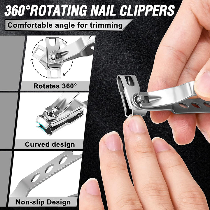 Toenail Clippers for Seniors Thick Toenails,  Heavy Duty Toe Nail Clippers Adult Thick Nails Long Handle, Large Toenail Clippers for Thick Nails 7Pcs