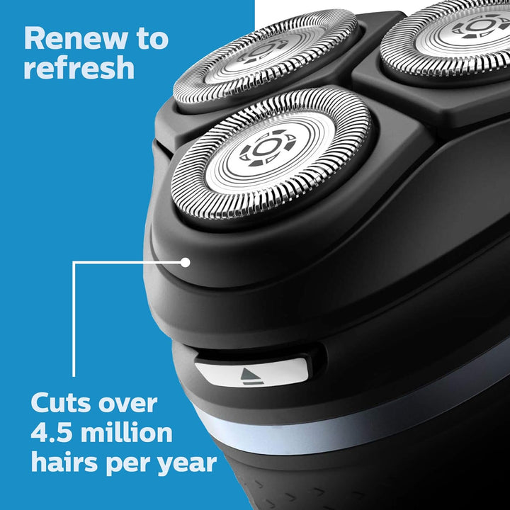 Philips  SH30/52 Shaving Heads, Compatible with Philips Shavers Series 1000, 3000 and 5000, Powerful Performance, Self-Sharpening, 3 Pieces, Model SH30/52