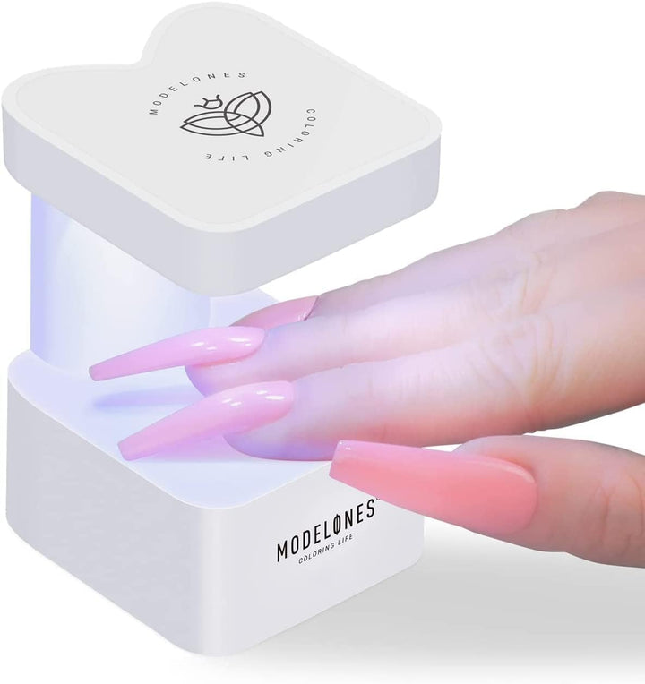 Mini UV Light for Gel Nails, UV Nail Lamp, Nail Light with 2 Timers for Fast Curing Gel Polish Nails Extension, Portable LED USB Flash Cure Lamp for Travel