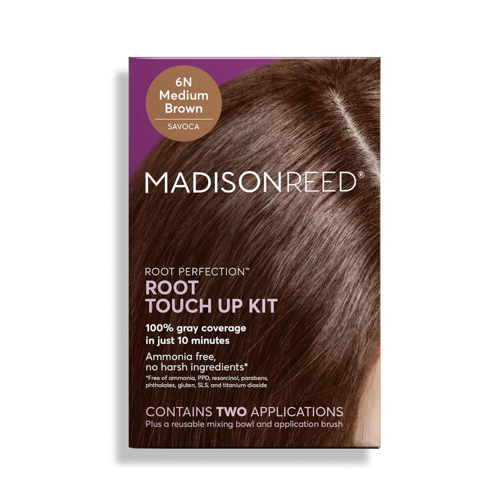 Root Perfection Permanent Root Touch Up, Dark Brown 5N Calabria, 10 Minutes for 100% Gray Root Coverage, Ammonia-Free Hair Dye, Two Applications