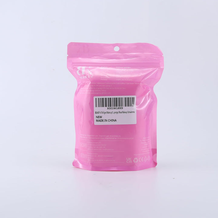 Super Soft Makeup Sponge Set of 6, Makeup Sponges for Foundation, Liquid, Cream and Powder, Pink Beauty Sponge for Blending, 0 Latex Blender