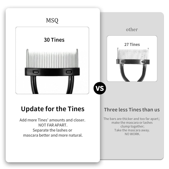 Eyelash Comb  Eyelash Separator Mascara Applicator Eyelash Definer with Comb Cover Arc Designed Cosmetic Brushes Tool Black (1PCS)