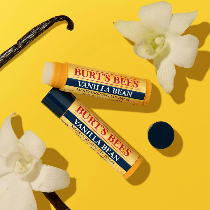 Lip Balm - Vanilla Bean, Lip Moisturizer with Responsibly Sourced Beeswax, Tint-Free, Natural Origin Conditioning Treatment, 2 Tubes, 0.15 Oz.
