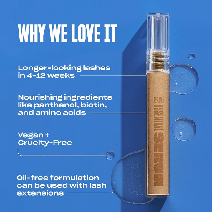 Lash Serum - Fuller & Longer Looking Eyelashes, Advanced Lash Enhancing Treatment for Natural Lashes, Extensions & Eyebrows, Vegan & Cruelty-Free