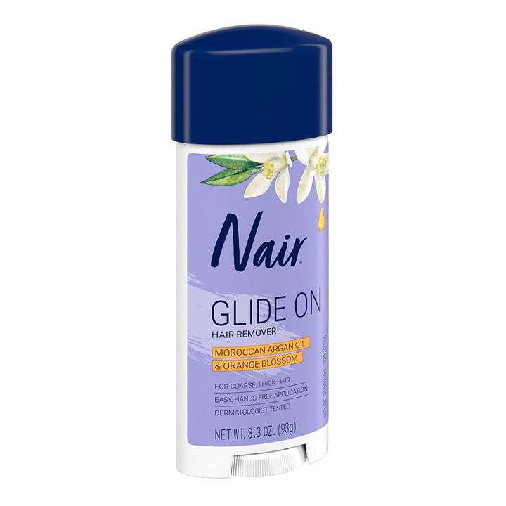Glide on Hair Removal Cream, Arm, Leg, and Bikini Hair Remover, Depilatory Cream, 3.3 Oz Stick