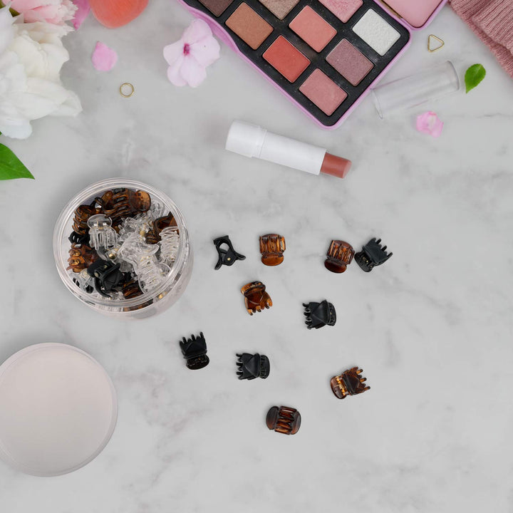 36 Pcs Durable Mini Hair Claw Clips, Great for Design Kids and Adult Hairstyles, Decroation Buns, Pining Bangs, Strong Grip, Multifunction Clamp Clips.(3 Colors)