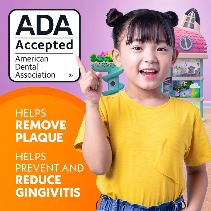 Gabby'S Dollhouse Kids Electric Battery Toothbrush, Soft Bristles