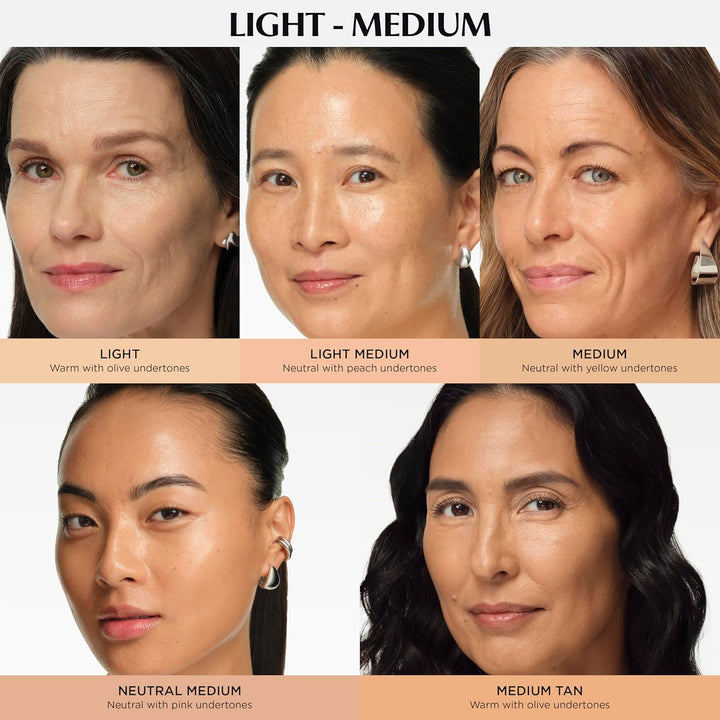 CC+ Nude Glow - Medium Coverage Foundation with SPF 40 & Brightening Glow Serum, Lightweight Skin Tint, 2% Niacinamide + Hyaluronic Acid, up to 24H Hydration, Normal/Dry Skin - 1.08 Fl Oz