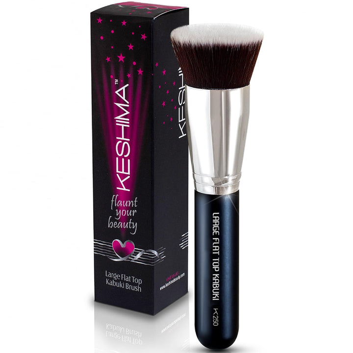 Flat Top Kabuki Foundation Brush by  - Premium Makeup Brush for Liquid, Cream, and Powder - Buffing, Blending, and Face - 1.2" Top Diameter