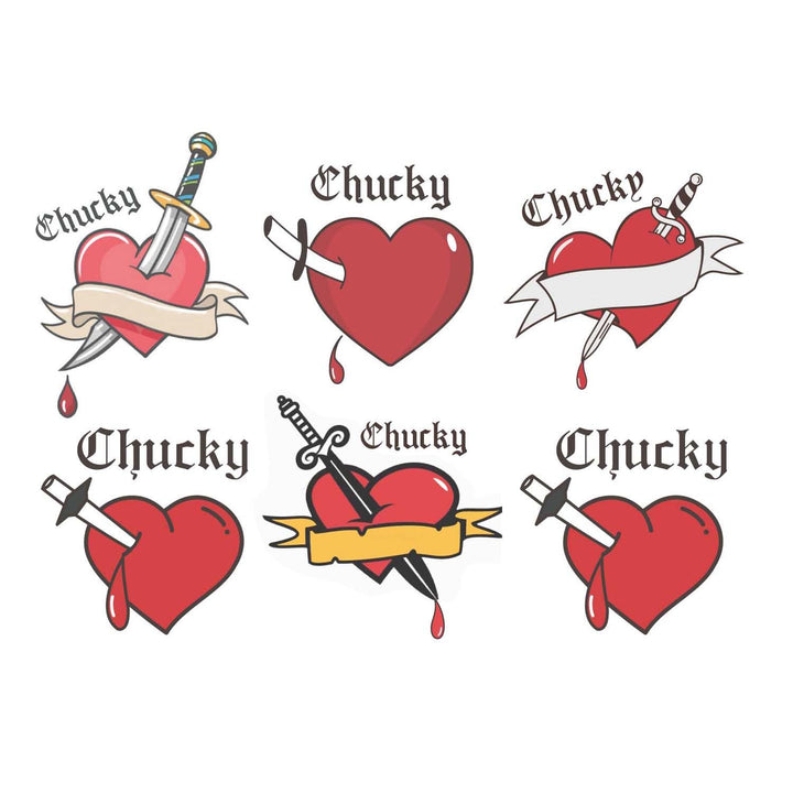 Temporary Tattoos, 10 PCS Heart Tattoos Sticker for Women, Halloween, Party, Costume,Cosplay