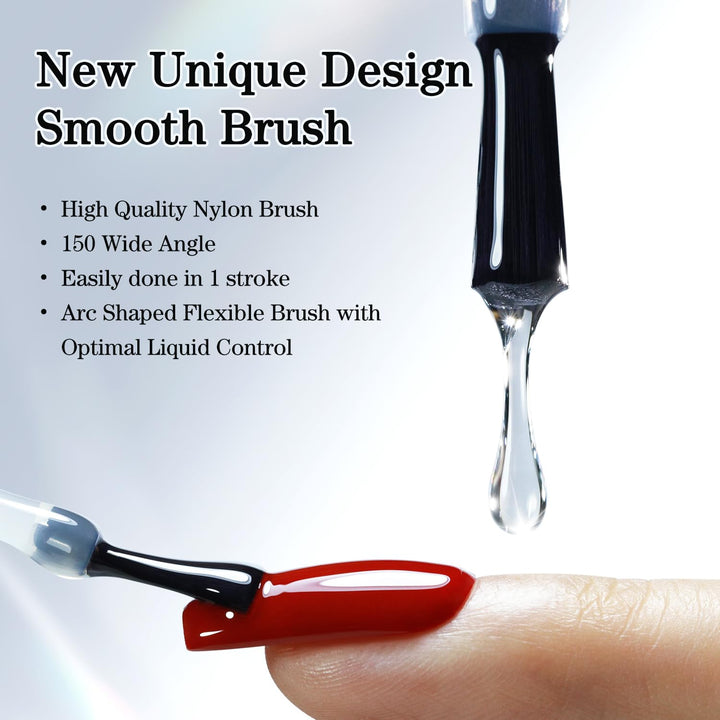 2 Pcs 15ML No Wipe Gel Top Coat and Base Coat Set Clear Glossy Gel Polish Kit Soak off LED (Base and Top Coat)