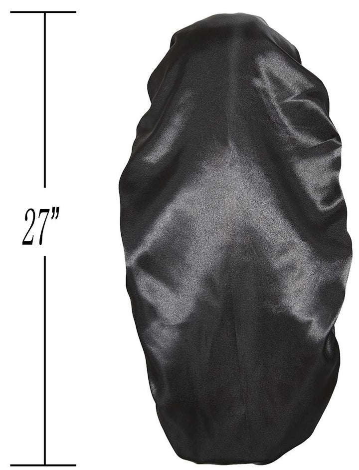 2 Pcs Silk Bonnet for Women Satin, Soft Elastic Band Silky Sleeping Cap Big Bonnets for Braids