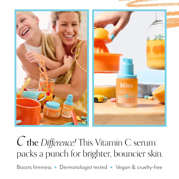 Vitamin C + Tri-Peptide Bright Idea Serum – 15% Brightening + Barrier Boost Complex for Radiant, Firm Skin – Anti-Aging Face Serum Boosts Collagen & Elasticity - 1 Fl Oz