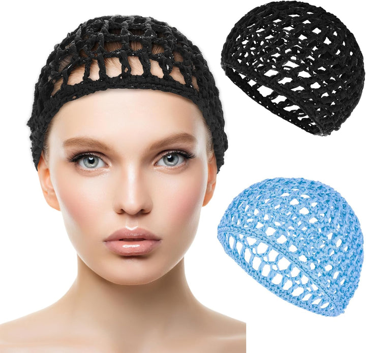 Wig Cap Thick Long Hair Caps Adjustable Net Mesh Braided Weaving Making Crochet Sew Weave Fishnet Grip Headband