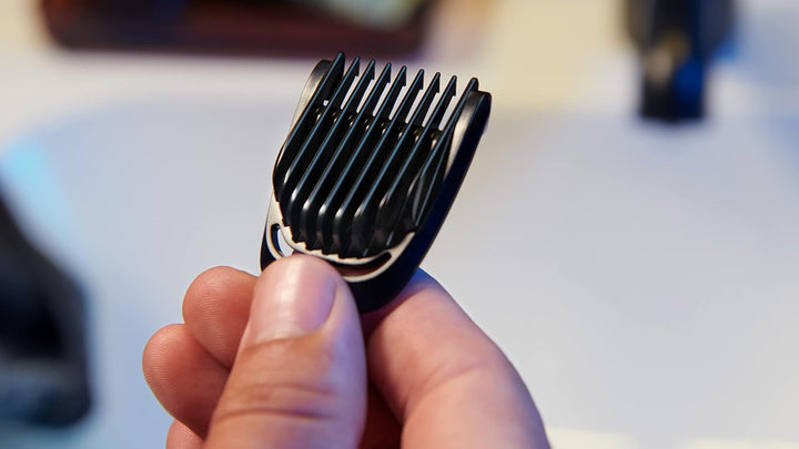 Multigroom Series 5000 18 Piece, Beard Face, Hair, Body and Intimate Hair Trimmer for Men - NO BLADE OIL MG5910/49