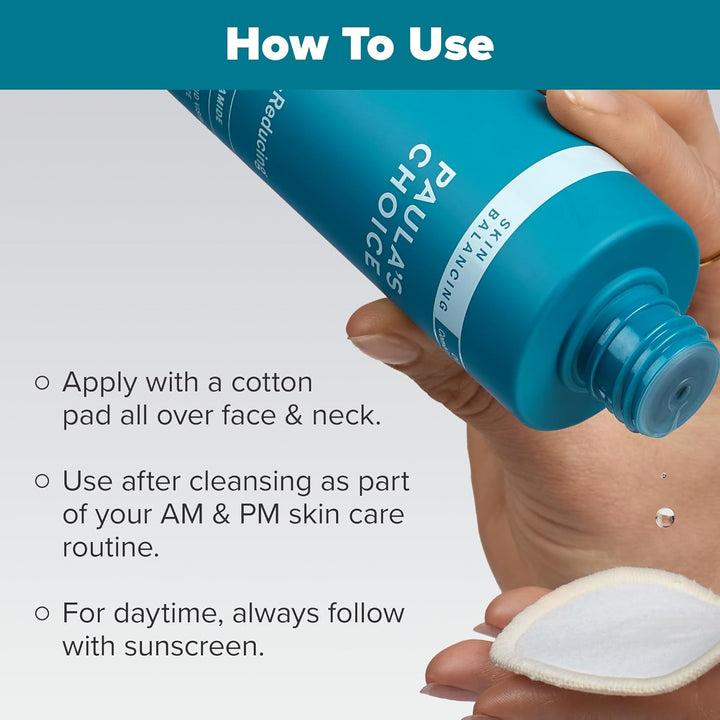 SKIN BALANCING Pore-Reducing Face Toner with Niacinamide, for Oily Skin & Combination, Minimizes Large Pores, Controls Oil & Shine, Hydrates & Replenishes, Fragrance-Free