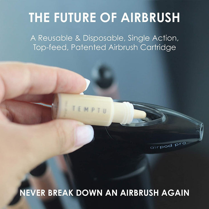 Airpod Pro - Reusable, Refillable, Makeup Cartridge for Custom Blending & Mixing Colors – Premium, Professional Airbrush Makeup Accessories - Professional Airbrush Equipment
