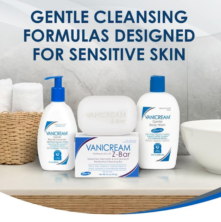Gentle Facial Cleanser with Pump Dispenser - 8 Fl Oz - Formulated without Common Irritants for Those with Sensitive Skin