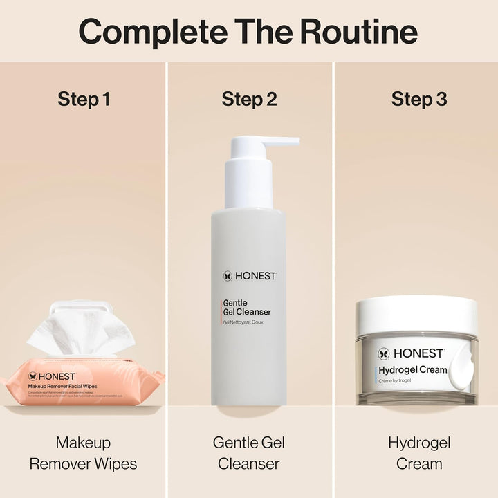 Fragrance Free Cleansing Makeup Remover Facial Wipes | Plant Based, Hypoallergenic, Gentle for Sensitive Skin | 90 Count