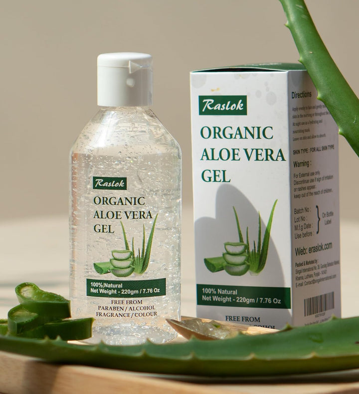 Aloe Vera Gel | 100% Pure Natural Aloe Gel for Moisturizing Face Skin & Hair Care,Durable Moisturizing Hydrating Soothing, Non-Sticky (7.7 OZ)