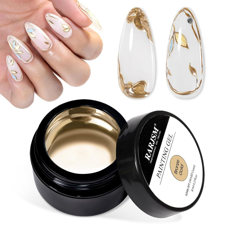 3D Sculpting Gel Clear Painting Gel Polish Nail Art Designs No Wipe Chrome Nail Powder Nails Charms Rhinestone Decoration Adhesive Glue Drawing Painted Sculpture Hard Gelpolish Curing Requires