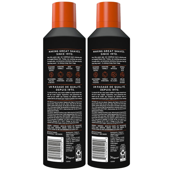 Shaving Gel for Men, 9.5Oz, 2 Pack Mens Shave Gel with Aloe, Mens Shaving Cream Sensitive Skin Shave Gel - Moisturizes, Protects, and Soothes