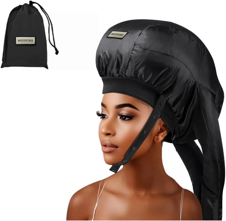 Hooded Hair Dryer Bonnet,Upgraded Dual-Tubes Even Heat Blow&Speed up Thick or Curly Hair Drying, Deep Conditioning at Home,Portable&Universal Diffuser Attachment Cap(Size L)