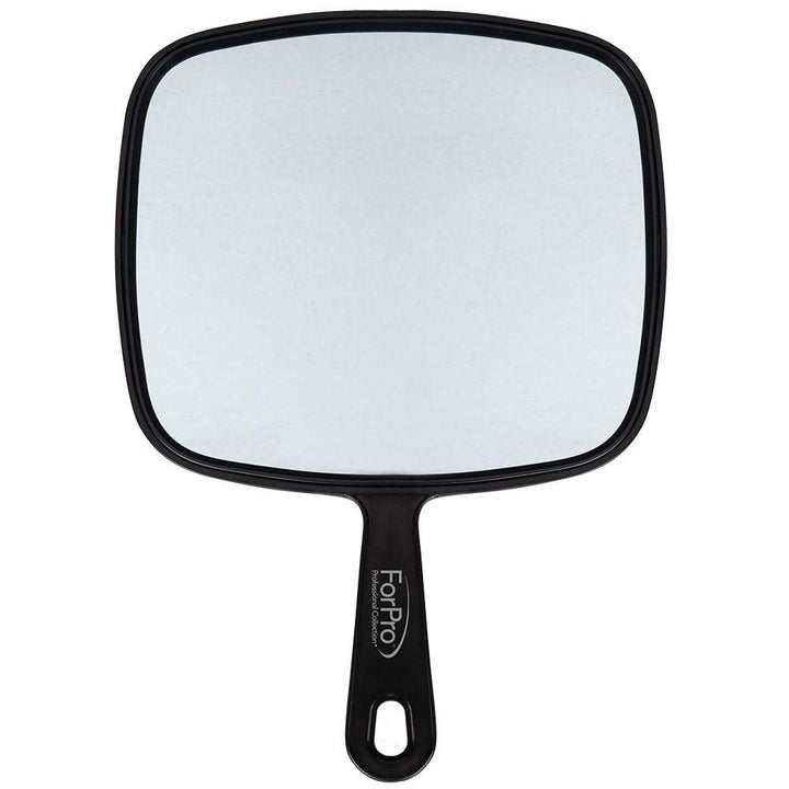 Extra Large Hand Mirror with Handle, 9" W X 12" L, Multi-Purpose Handheld Mirror with Distortion-Free Reflection, Black
