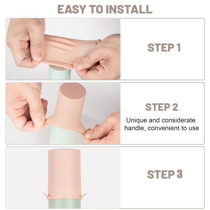 Bottle Covers for Travel, Leak Proofing, Travel Size Container Silicone Toiletry Sleeves, Leak Locks Travel Accessories for Shampoo Wash Body Bottles and Other Beauty and Personal Care(8Pcs)