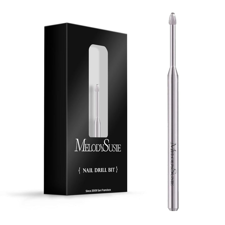 Cuticle Clean Nail Drill Bit 3/32'', Professional Safety Carbide under Nail Cleaner Nail Bit for Cuticle Dead Skin Nail Prepare, Two Way Rotate, Manicure Nail Salon Supply(Silver, Fine)