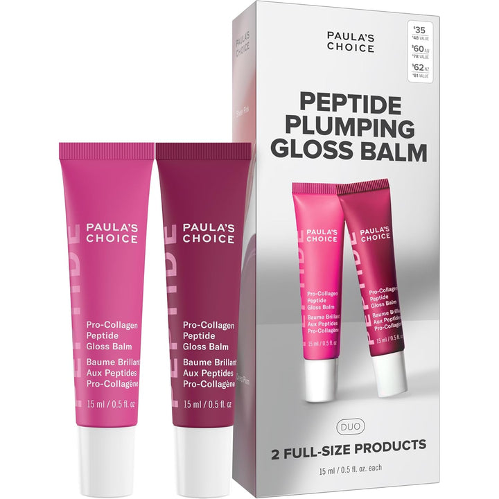 Pro-Collagen Peptide Gloss Lip Balm, Hydrates & Smooths Lips, Sheer & Glossy Finish for Fuller Lips, Sheer Tint, Non-Sticky, Cruelty-Free