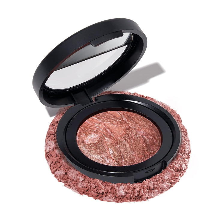 Baked Blush-N-Brighten Marbleized Blush for Cheeks - Pink Buttercream - Natural Finish - Buildable Color