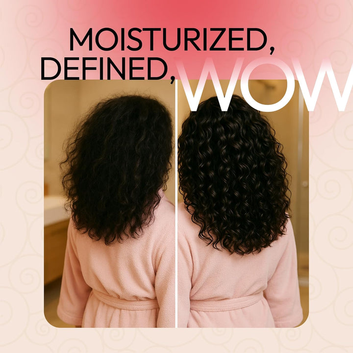 Curl Cream – Lightweight Leave-In Curl Defining Cream for Curly & Wavy Hair, Anti-Frizz Moisturizer and Curl Activator Texturizer with Macadamia and Argan Oil, 8.1 Fl Oz