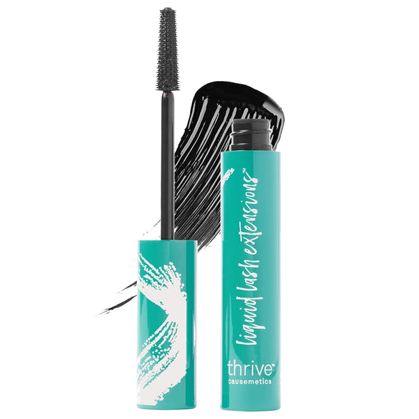 Liquid Lash Extensions Mascara, Tubing Thrive Mascara Lengthening, Volumizing & Curling, Smudge Proof, Washable, No Clumping or Flaking, Vegan & Cruelty Free, Brynn (Rich Black)