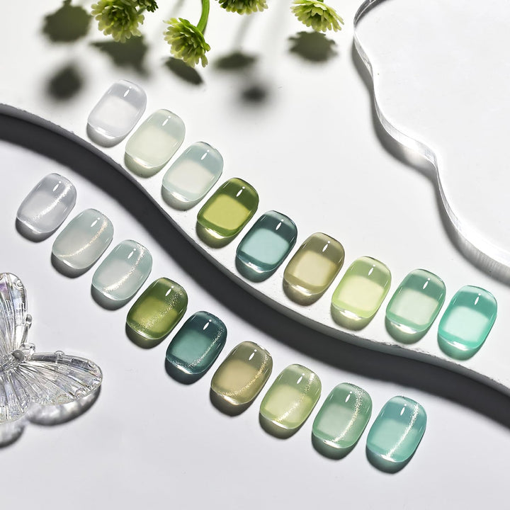 60 PCS Gel Nail Polish Set with 5 Bottles of Base and Glossy Matte Top Coat Soak off Gel Nail Set Suitable for All Seasons Gifts