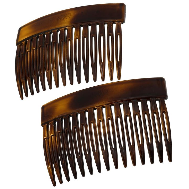 Paris CP2942 French Hair Side Comb, Small Tortoise Shell, French Twist Hair Combs Decorative, Strong Hold Hair Clips for Women Bun Chignon Up-Do Styling Girls Hair Accessories, Made in France