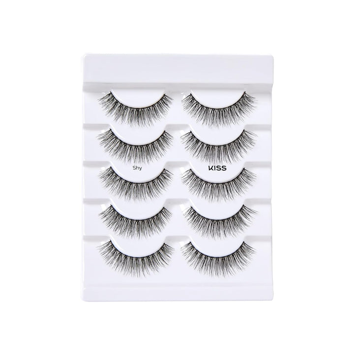 Looks so Natural, False Eyelashes, 'Shy', 12Mm, Includes 5 Pairs of Lashes, Easy to Apply, Reusable Lash Clusters