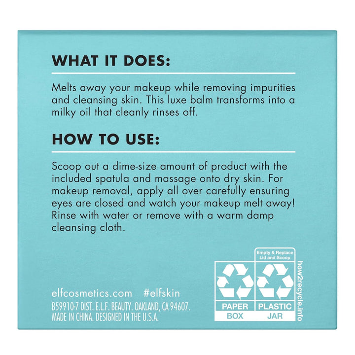 SKIN Holy Hydration! Makeup Melting Cleansing Balm, Face Cleanser & Makeup Remover, Infused with Hyaluronic Acid to Hydrate Skin