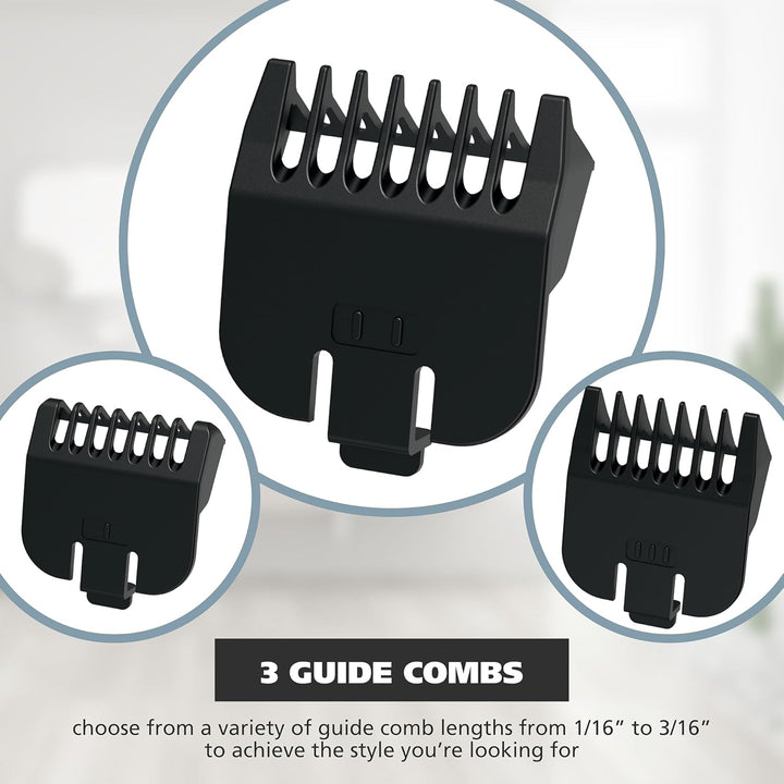 All-In-One Cordless Rechargeable Electric Ear/Nose, Detail, and Beard Trimmer for Men – Mustache, Ear & Nose Hair, and Light Detail Grooming - Model 9685-200