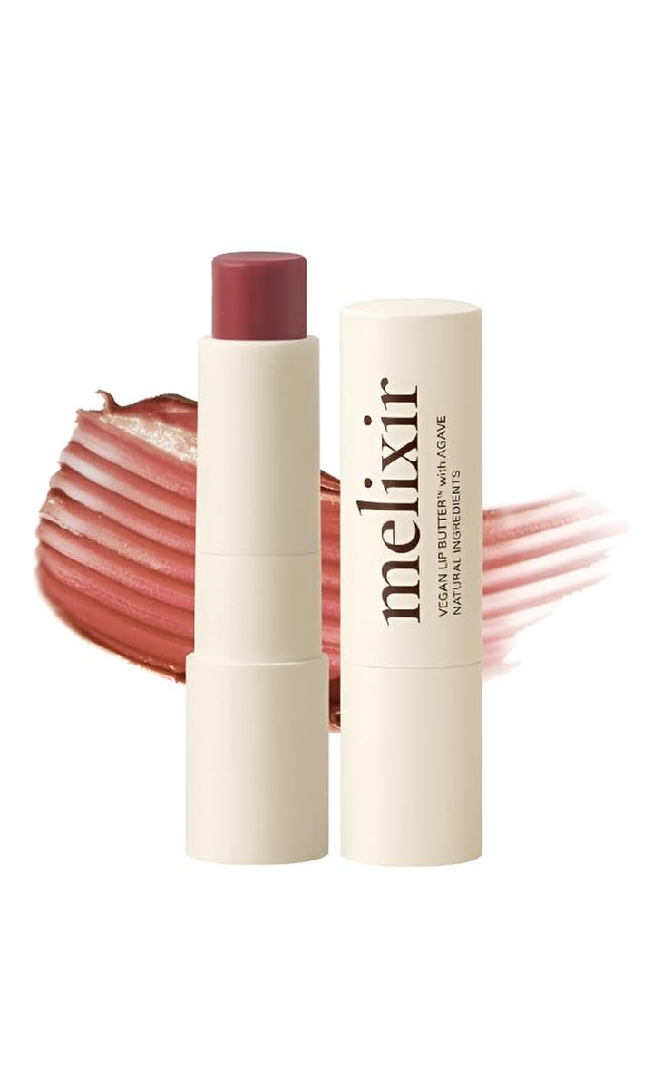 Vegan Lip Butter (12 Colors), Hydrating Tinted Lip Balm Stick, Bee-Free, Petrolatum-Free, Plant-Based, Moisturizes Dry & Chapped Lips with Shea Butter, Sheer, Natural Finish - #02 Nudy Rose